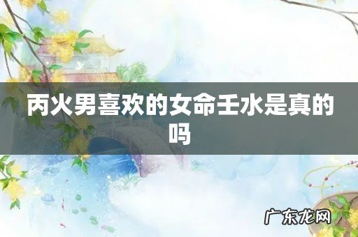 丙火男喜欢的女命壬水是真的吗