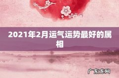 2021年2月运气运势最好的属相