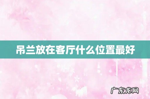 吊兰放在客厅什么位置最好