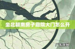 坐北朝南房子庭院大门怎么开