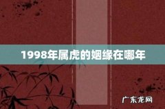 1998年属虎的姻缘在哪年