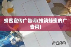 推销蜂蜜的广告词 蜂蜜宣传广告词