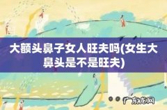 女生大鼻头是不是旺夫 大额头鼻子女人旺夫吗