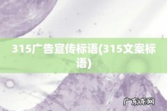 315文案标语 315广告宣传标语