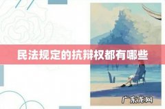 民法规定的抗辩权都有哪些
