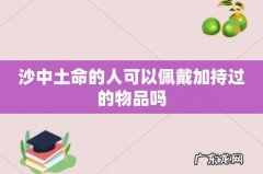 沙中土命的人可以佩戴加持过的物品吗