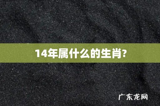 14年属什么的生肖?