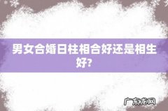 男女合婚日柱相合好还是相生好?