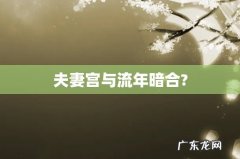 夫妻宫与流年暗合?