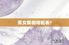 男女属相婚配表?