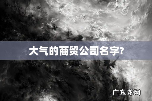 大气的商贸公司名字?