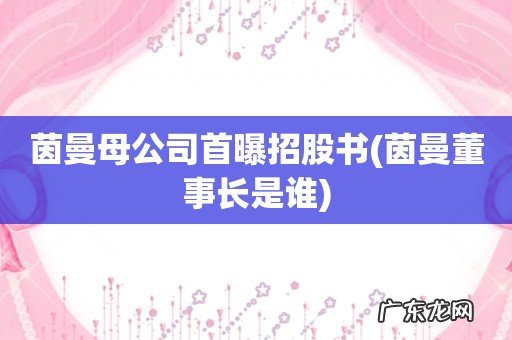 茵曼董事长是谁 茵曼母公司首曝招股书