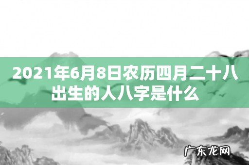 2021年6月8日农历四月二十八出生的人八字是什么
