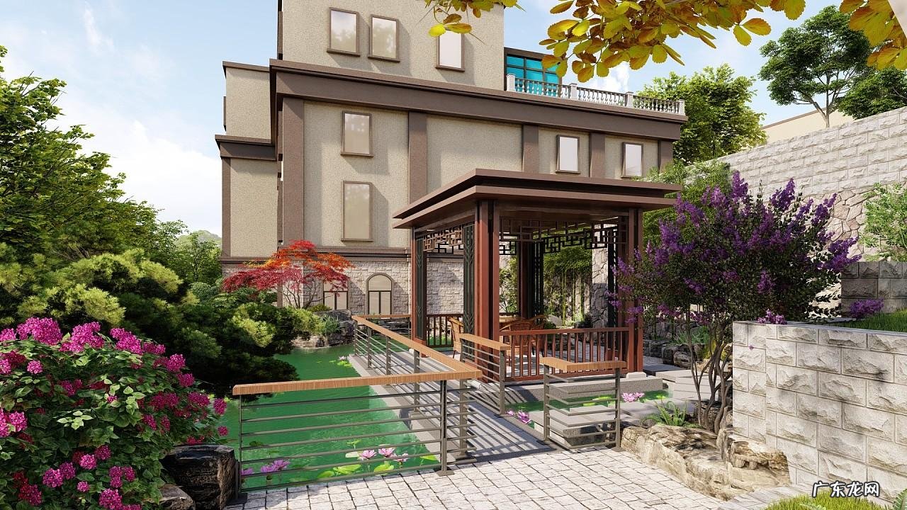 中式花园设计效果图 上海中式花园风水设计图