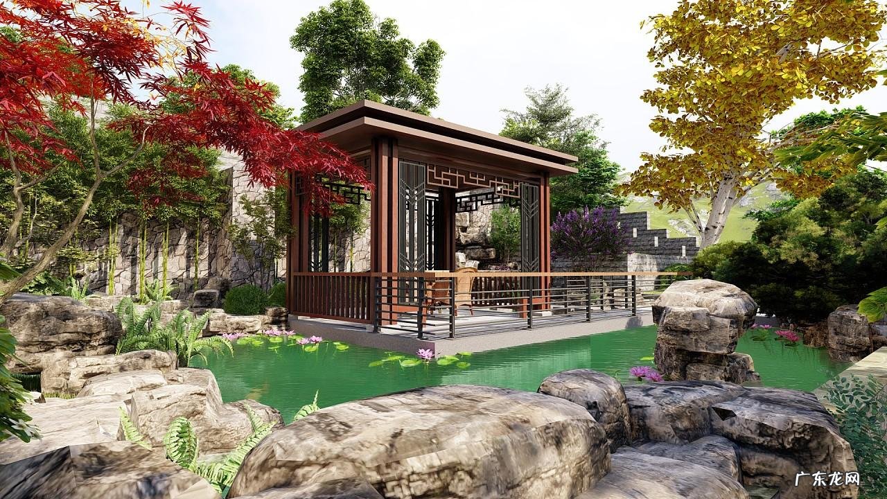 中式花园设计效果图 上海中式花园风水设计图