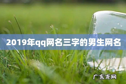 2019年qq网名三字的男生网名