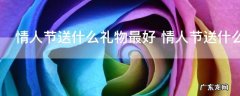 情人节送什么礼物最好 情人节送什么礼物给女朋友
