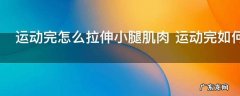 运动完怎么拉伸小腿肌肉 运动完如何拉伸小腿肌肉