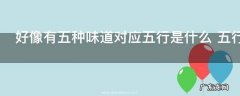 好像有五种味道对应五行是什么 五行所对应的味道是几种