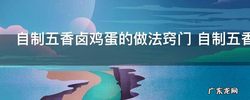 自制五香卤鸡蛋的做法窍门 自制五香卤鸡蛋的做法