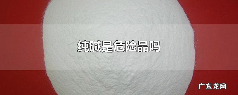 纯碱是危险品吗