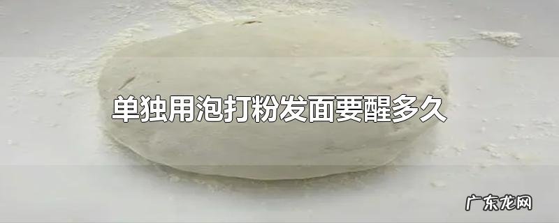 单独用泡打粉发面要醒多久