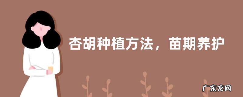 杏胡种植方法,苗期养护要点