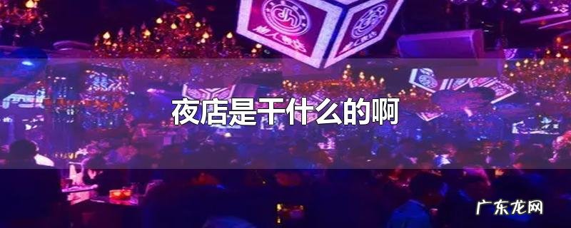 夜店是干什么的啊