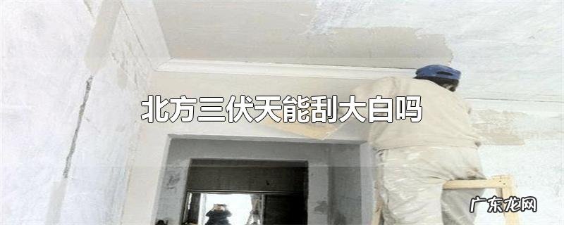 北方三伏天能刮大白吗