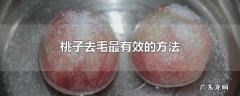 桃子去毛最有效的方法