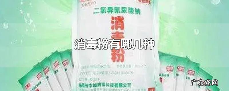 消毒粉有哪几种