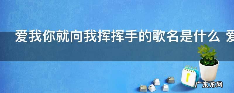 爱我你就向我挥挥手的歌名是什么 爱我你就向我挥挥手出自什么歌曲