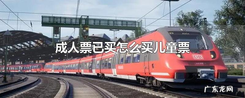 成人票已买怎么买儿童票