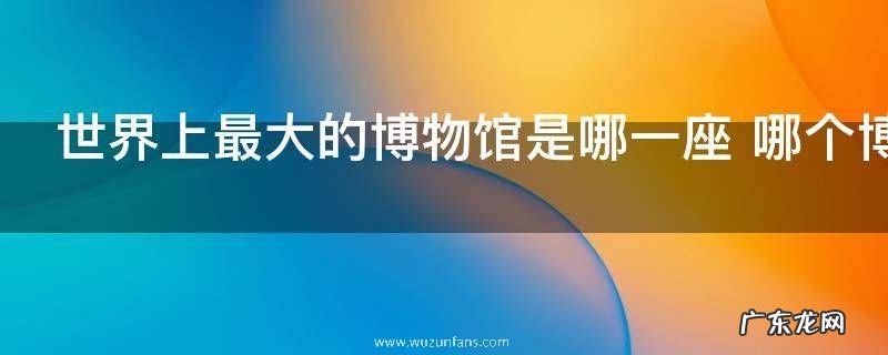 世界上最大的博物馆是哪一座 哪个博物馆是世界上最大的