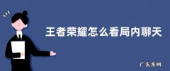 王者荣耀怎么看局内聊天记录