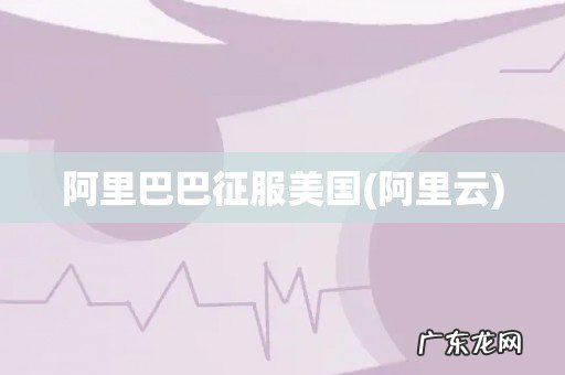 阿里云 阿里巴巴征服美国