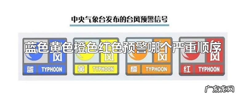 蓝色黄色橙色红色预警哪个严重顺序
