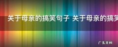 关于母亲的搞笑句子 关于母亲的搞笑句子有哪些