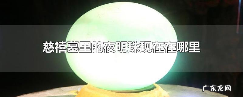 慈禧墓里的夜明珠现在在哪里