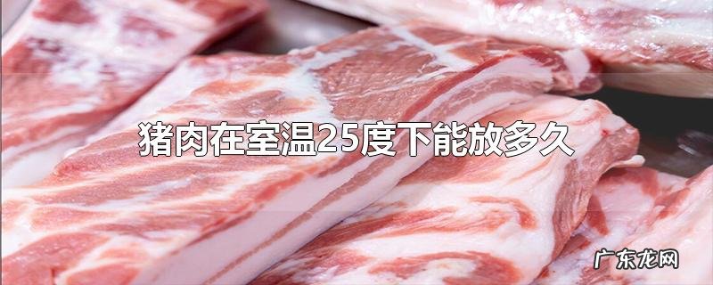 猪肉在室温25度下能放多久