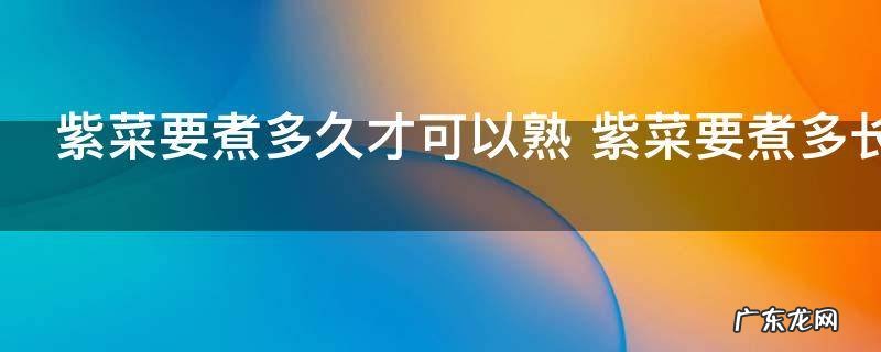 紫菜要煮多久才可以熟 紫菜要煮多长时间才可以熟