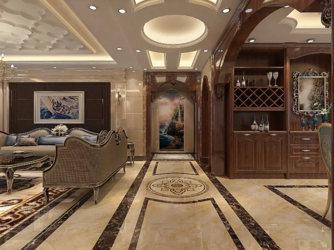 大理石玄关背景图片大全 公司进门大理石背景墙风水好吗