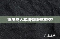 重庆成人本科有哪些学校?