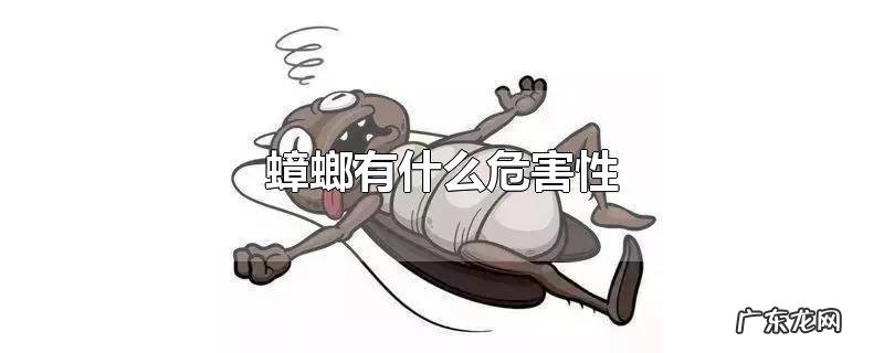 蟑螂有什么危害性