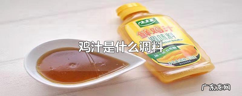 鸡汁是什么调料