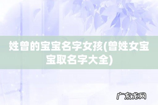 曾姓女宝宝取名字大全 姓曾的宝宝名字女孩