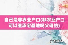 非农业户口可以继承宅基地吗父母的 自己是非农业户口