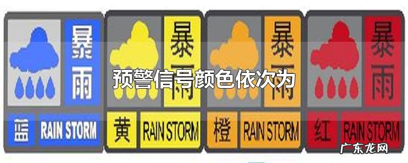 预警信号颜色依次为