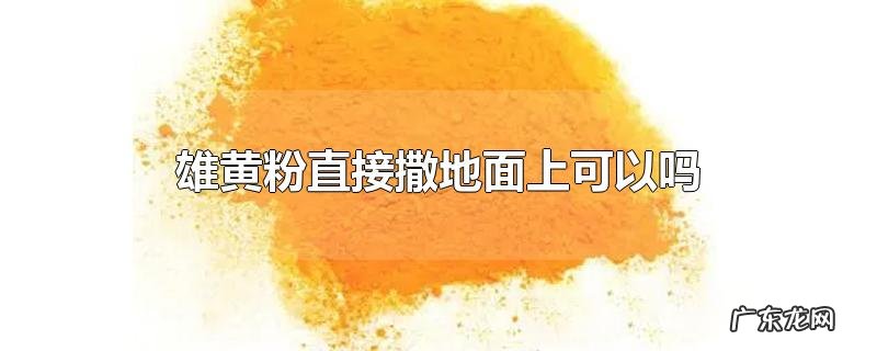 雄黄粉直接撒地面上可以吗