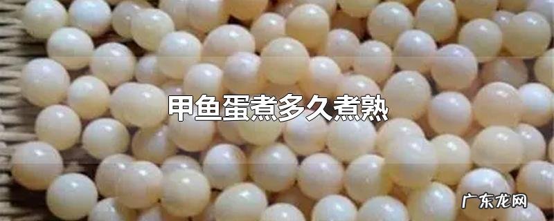 甲鱼蛋煮多久煮熟